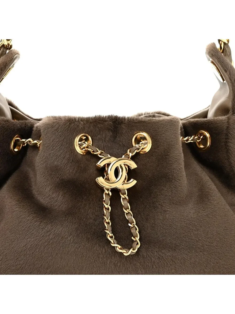 Pony Hair Mini Chanel 25 Handbag Dark #321999C99B